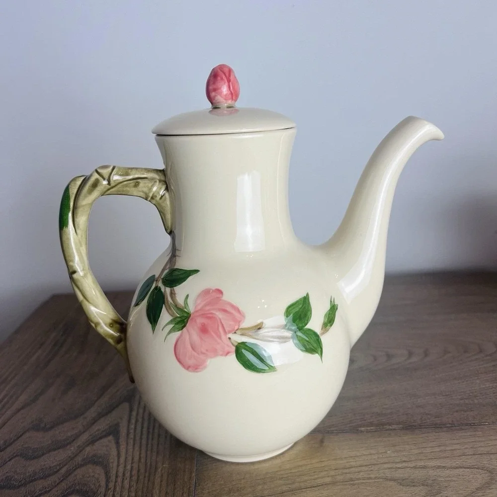 Vintage Franciscan Desert Rose Tall Coffee Pot with Lid